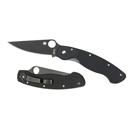 Spyderco C36GPBK Military BL/PL Black G-10