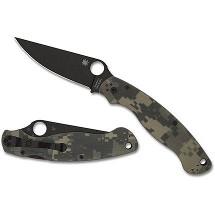Spyderco C36GPCMOBK2 Military 2 Camo G-10 Black