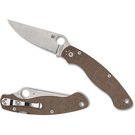 Spyderco C36MPCW2 Military 2 Brown Canvas Micart