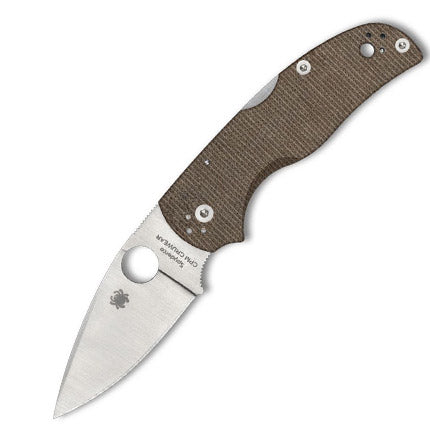 Spyderco C41GPDBL5Native 5 Brown Canvas Micarta