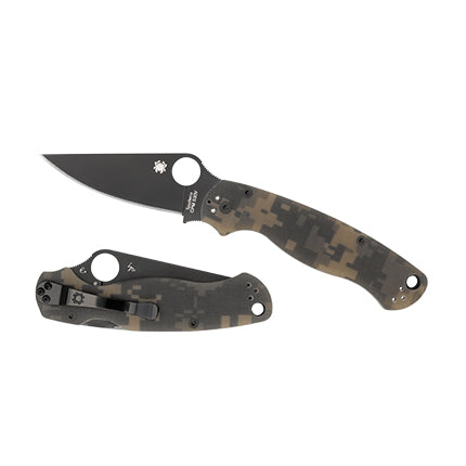 Spyderco C81GPCMOBK2 Paramilitary 2 Camo G10 BL/PL