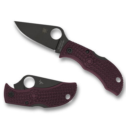 Spyderco MBBGBKP Manbug LW Black w/ Burgundy