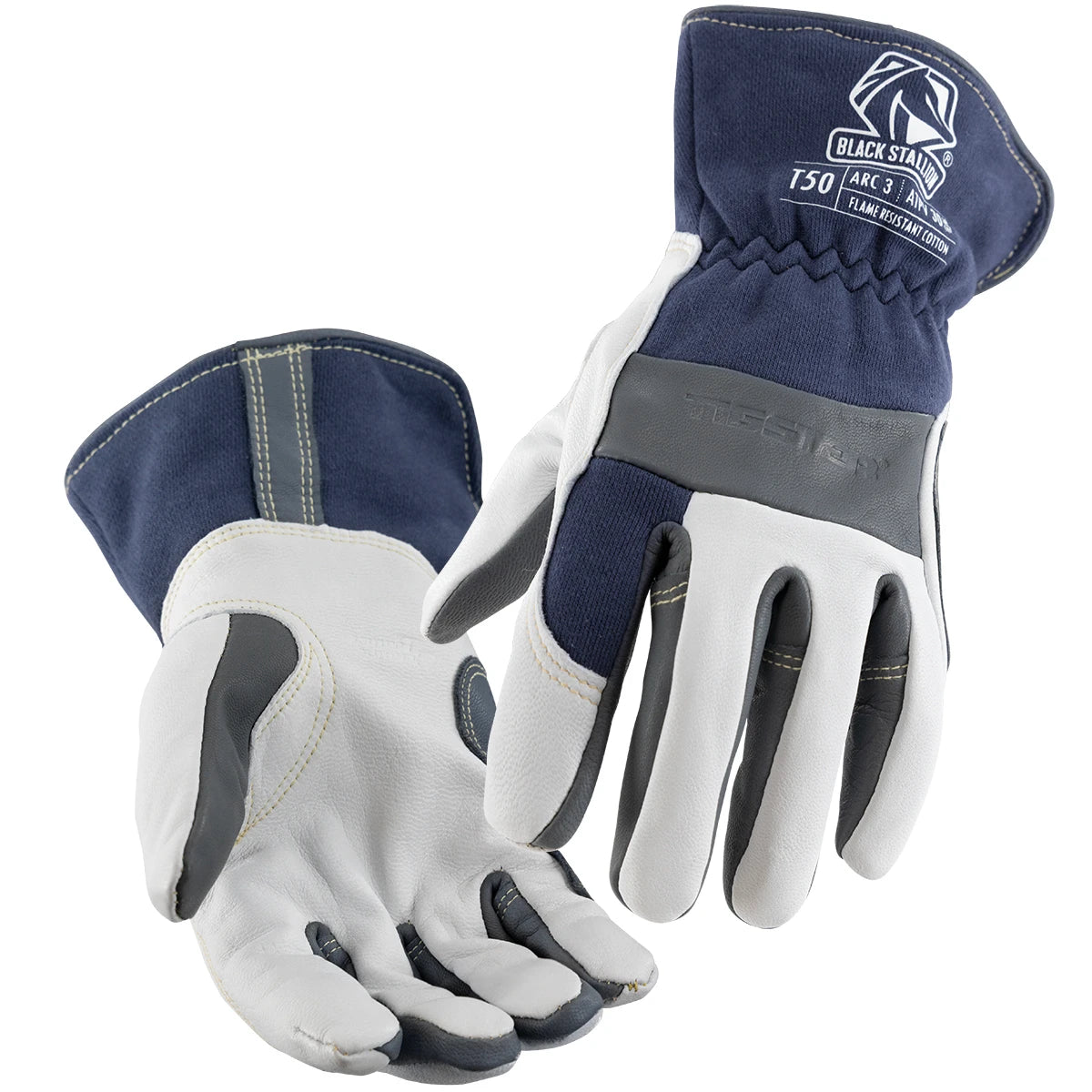 Black Stallion T50 Premium Goatskin Flame Resistant Cotton TIG Welding Gloves