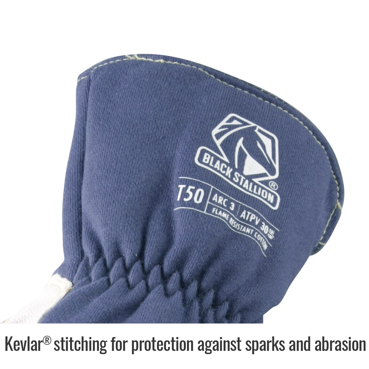 Black Stallion T50 Premium Goatskin Flame Resistant Cotton TIG Welding Gloves