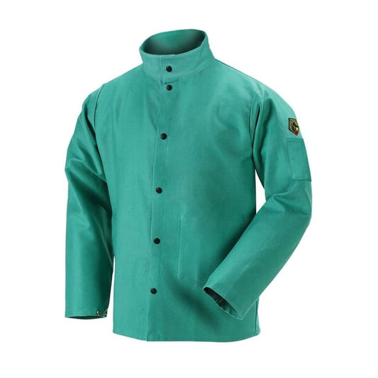 Black Stallion F9-30C Flame Resistant Cotton Welding Jacket, Green