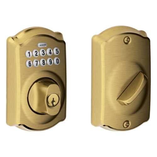 Schlage BE365 CAM Electronic Pushbutton Deadbolt Lock
