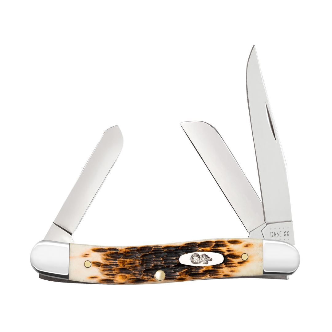 Case & Sons Cutlery 00042 6318 SS Amber Medium Stockman