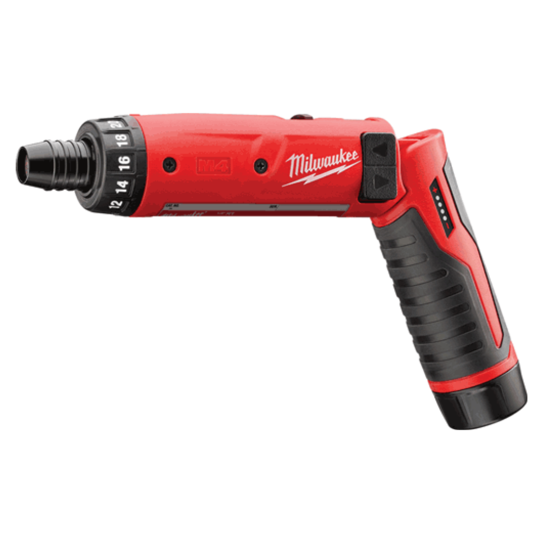 Milwaukee 2101-22 M4 1/4” Hex Screwdriver Kit with Battery and Charger
