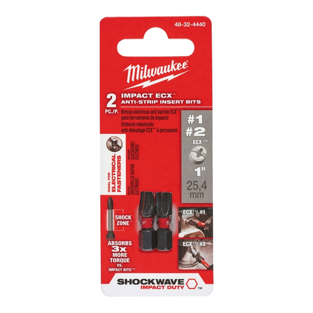 Milwaukee 48-32-4440 SHOCKWAVE Impact-Duty Insert Bit Set, Black/Red/White