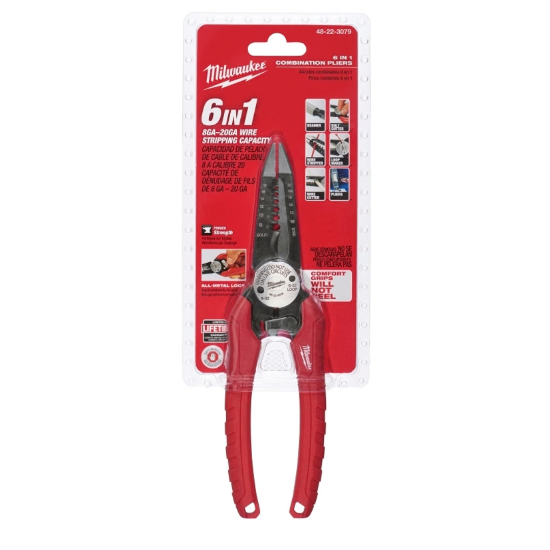 Milwaukee 48-22-3079 6-in-1 Combination Wire Pliers 7-3/4