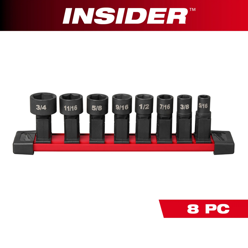 Milwaukee 49-16-1640 INSIDER Box Ratchet Socket SAE (8-Piece Set)