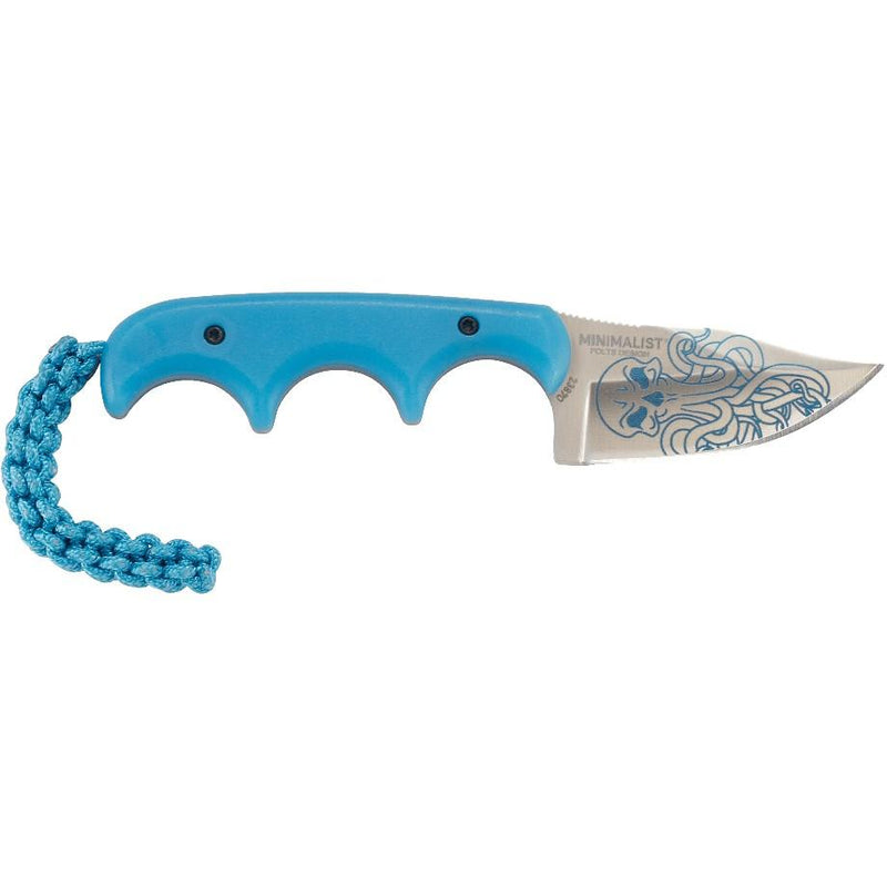 CRKT 2387O Minimalist Bowie Cthulhu Knife 2 1/8" Blade, Blue