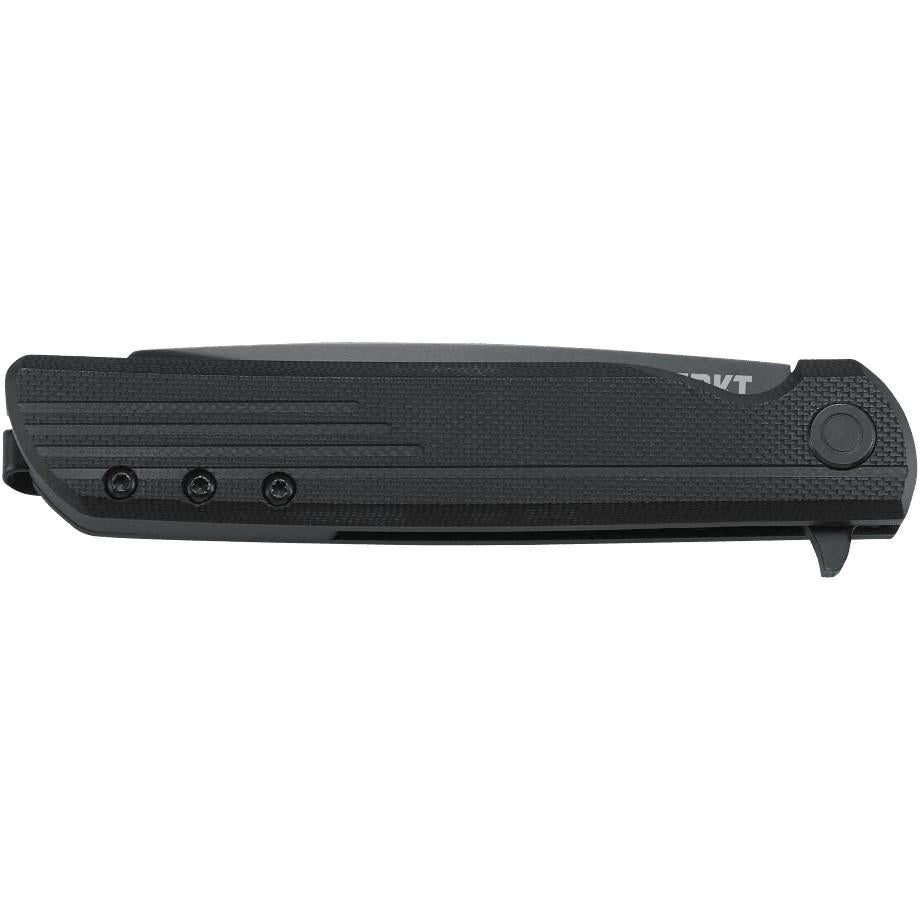 CRKT 3802K LCK + Tanto Blackout Folding Knife Assisted Opening 3-1/4