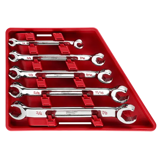 Milwaukee 48-22-9470 Double End Flare Nut Wrench - SAE Set (5-Piece)