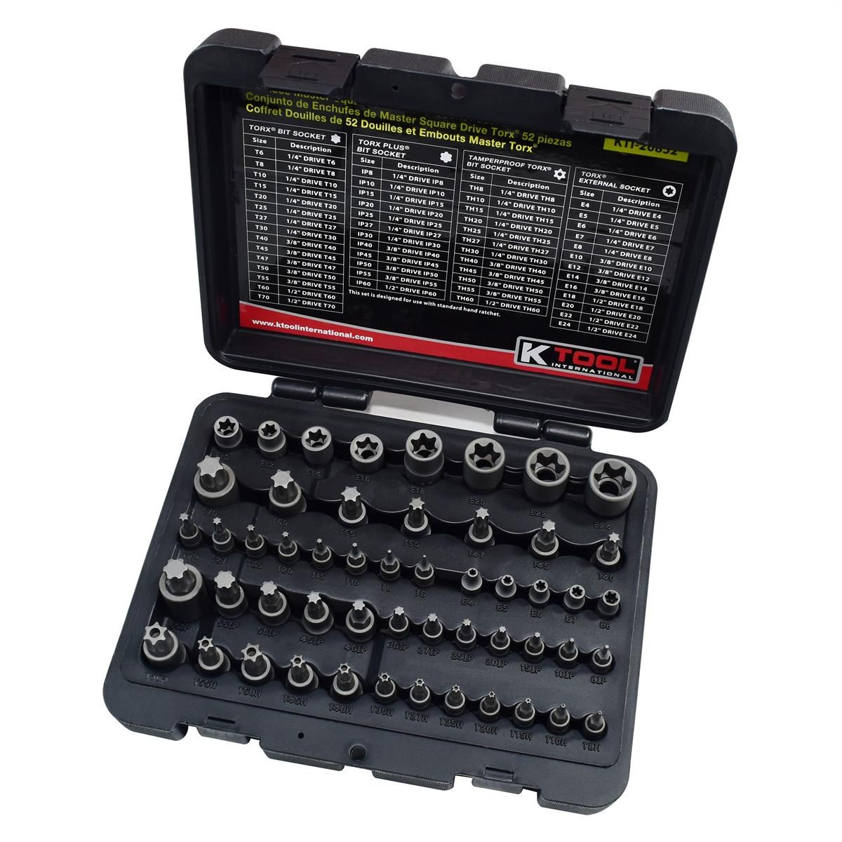 K Tool International KTI20852 Master Torx Socket Set (52-Piece)