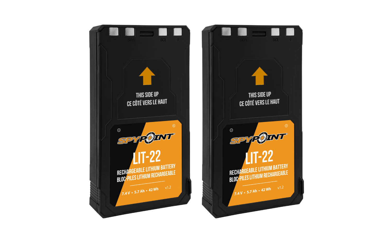 Spypoint 05538 Lit-22 Rechargeable Battery for Flex Trail Cameras Twin Pack