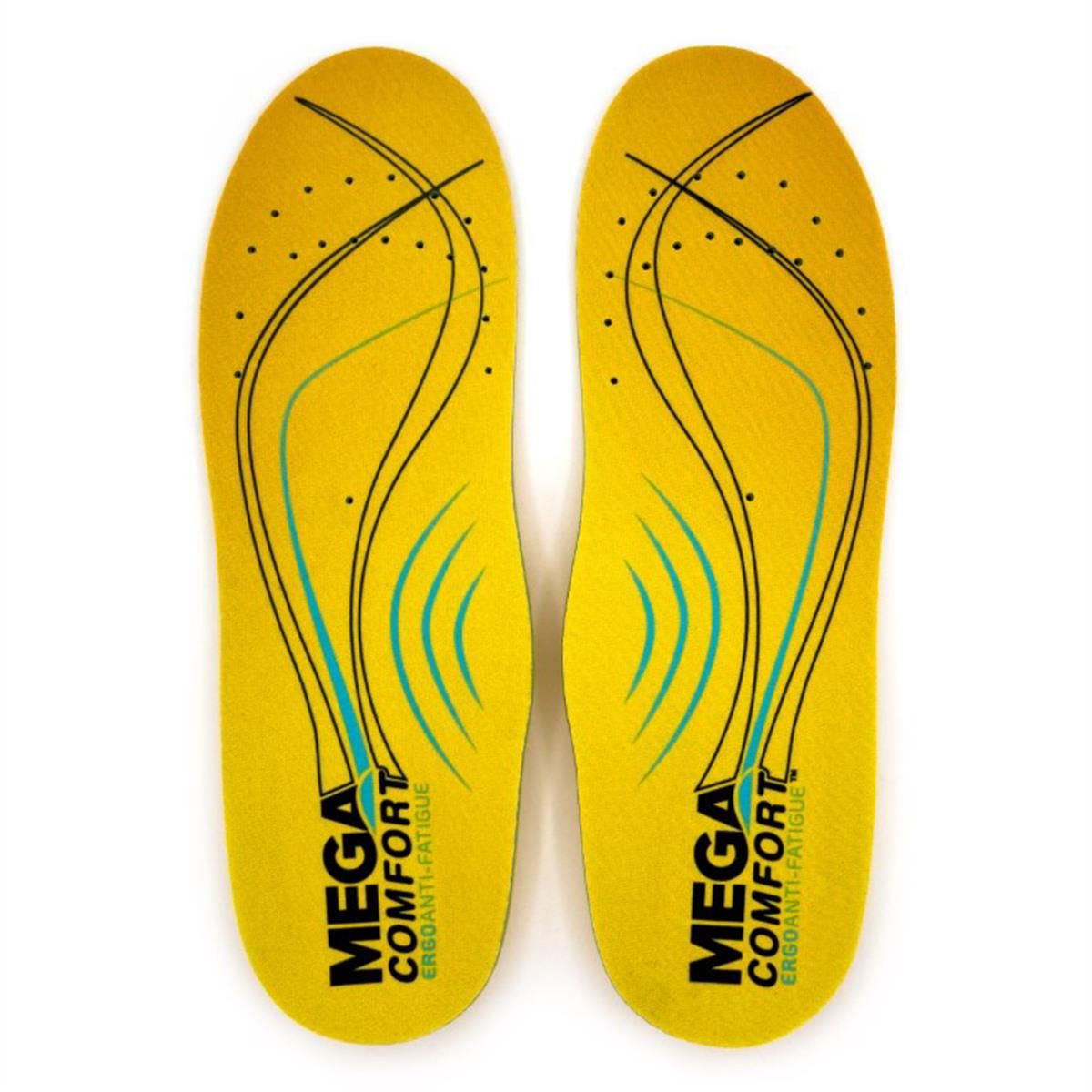 MEGA Comfort MCFMCAF Ergo Anti-Fatigue Dual-Layer Memory Foam Insoles
