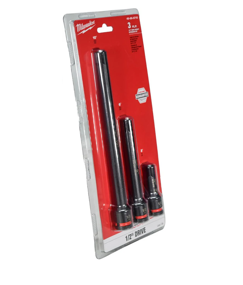 Milwaukee 49-66-6715 SHOCKWAVE Impact Duty 1/2" Drive Extension Set (3-Piece)