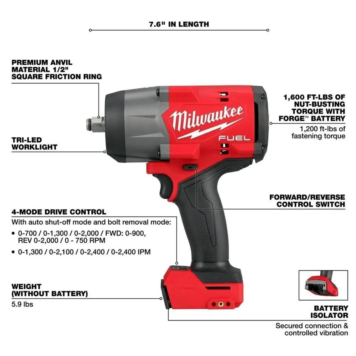Milwaukee 2967-20 M18 FUEL 1/2