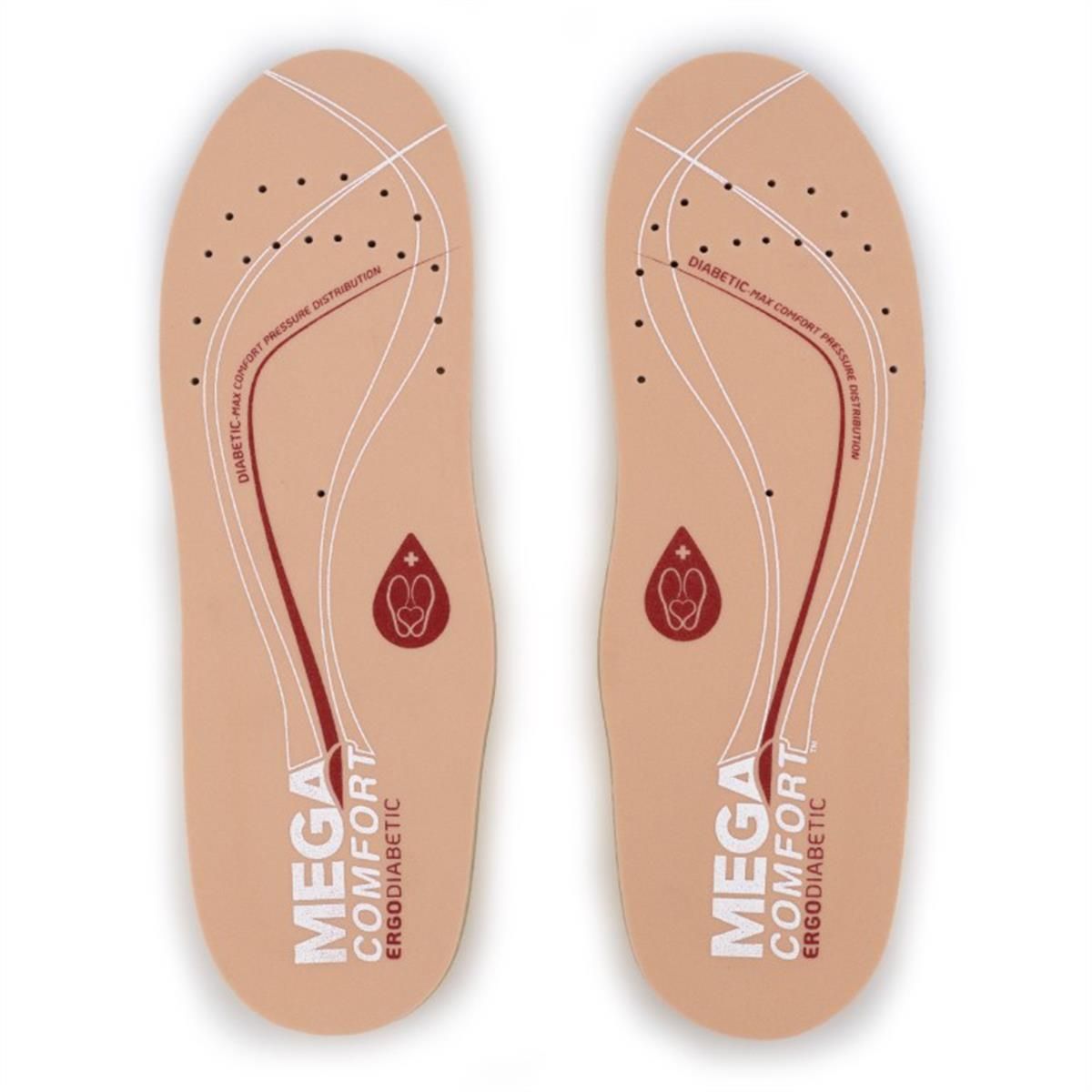 MEGA Comfort MCFMCDIAB Ergo Diabetic EVA Foam Top Layer Insoles