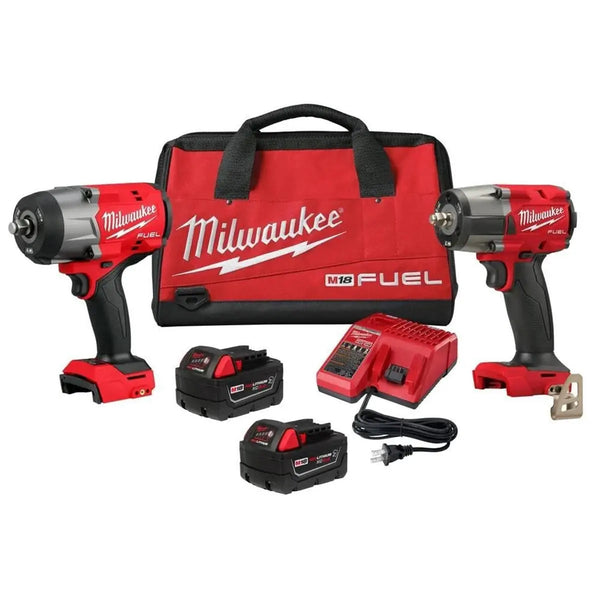 Milwaukee 3010-22 M18 FUEL 1/2" HTIW and 3/8" MTIW Automotive Combo Kit