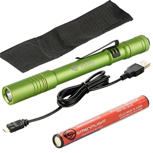 Streamlight 66144 Stylus Pro USB LED 350 Lumen Penlight USB Charge Cord, Lime Green