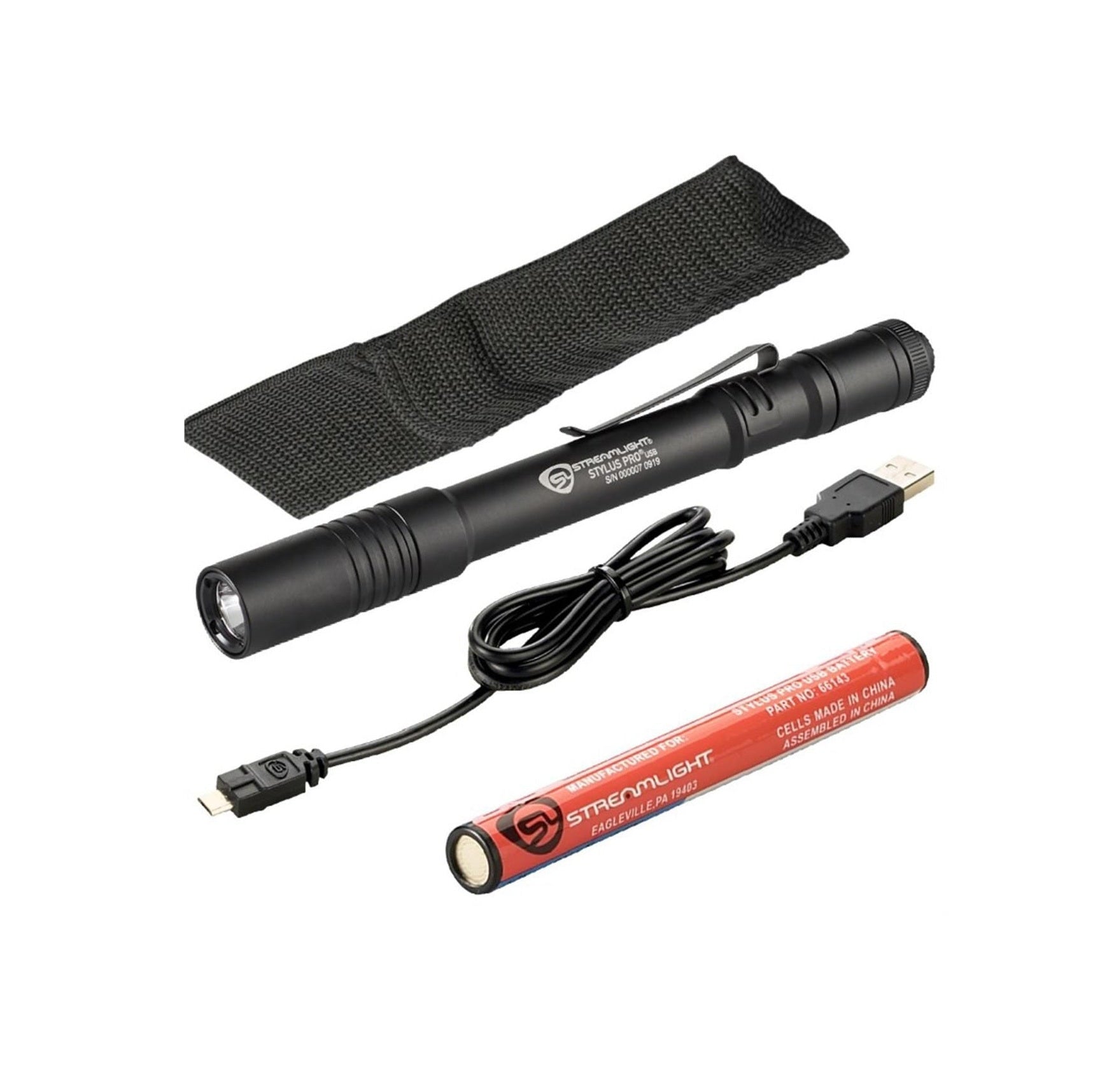 Streamlight STL66134 350 Lumen Stylus Pro USB Penlight, Black