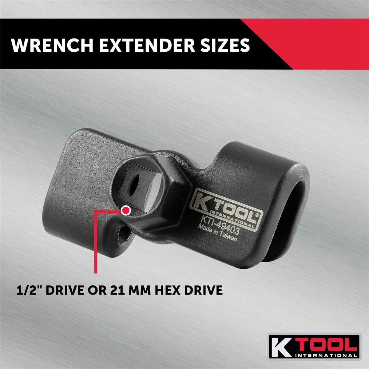K Tool International KTI49403 Universal Wrench Extender Adaptor