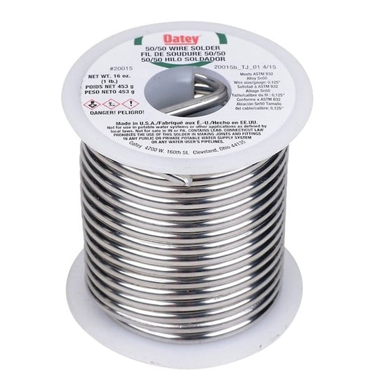 Oatey 20015 Leaded Solder, Silver, 1 lb