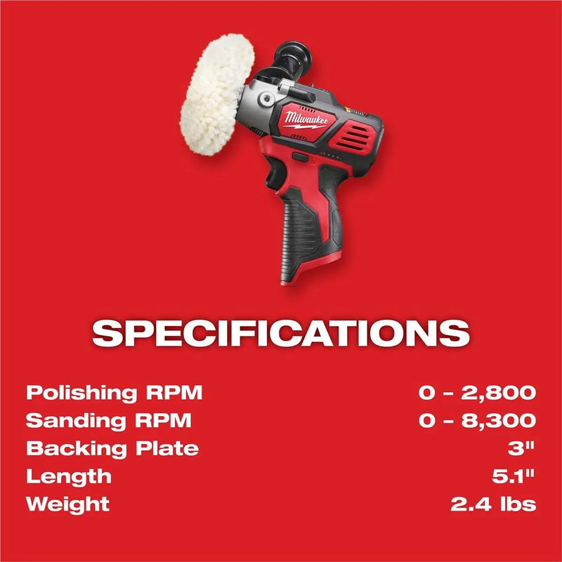 Milwaukee 2438-22 M12 Variable Speed Polisher/Sander Kit