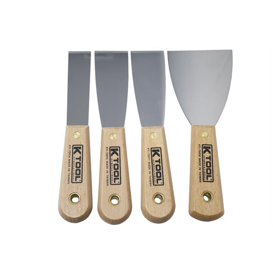 K Tool International KTI70004 Scraper/Putty Knife Set (4-Piece)