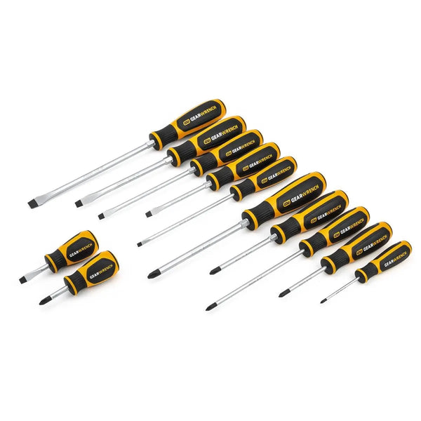 Gearwrench 80051H Phillips/Slotted Dual Material Screwdriver Set (12-Piece)