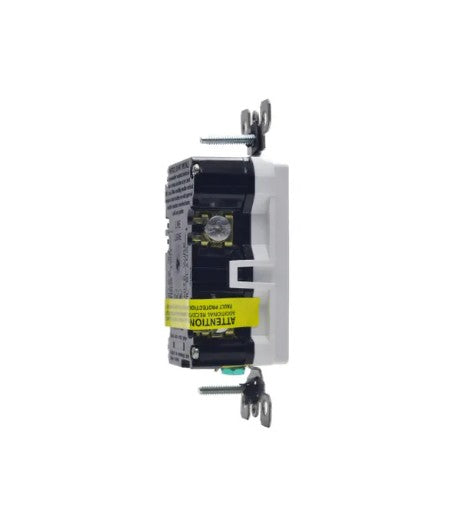 Leviton R92-GFWT1-0KW 15 Amp 125-Volt Duplex Self-Test Tamper Resistant/Weather Resistant GFCI Outlet, White