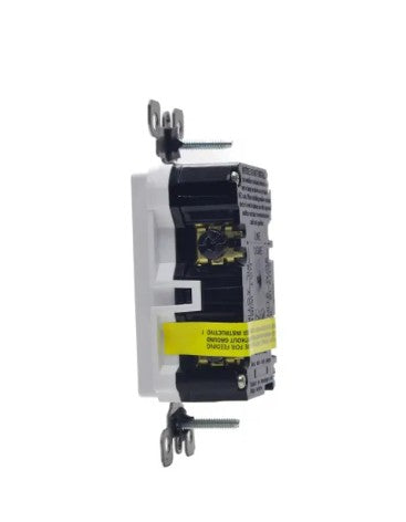 Leviton R92-GFWT1-0KW 15 Amp 125-Volt Duplex Self-Test Tamper Resistant/Weather Resistant GFCI Outlet, White