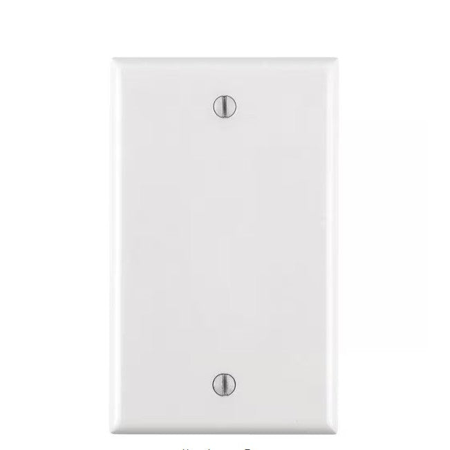Leviton R52-88014-00W 1-Gang White Blank Plate Plastic Standard Wall Plate (1-Pack)