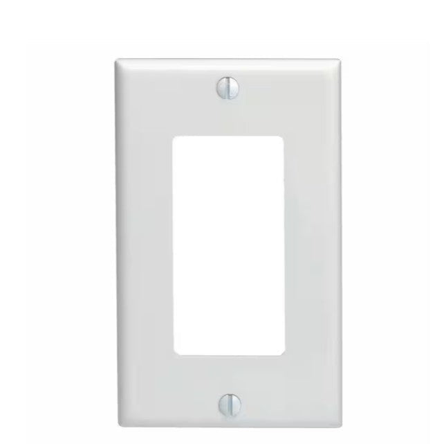 Leviton M24-80401-WMP 1-Gang White Decora/Rocker Plastic Standard Wall Plate (10-Pack)