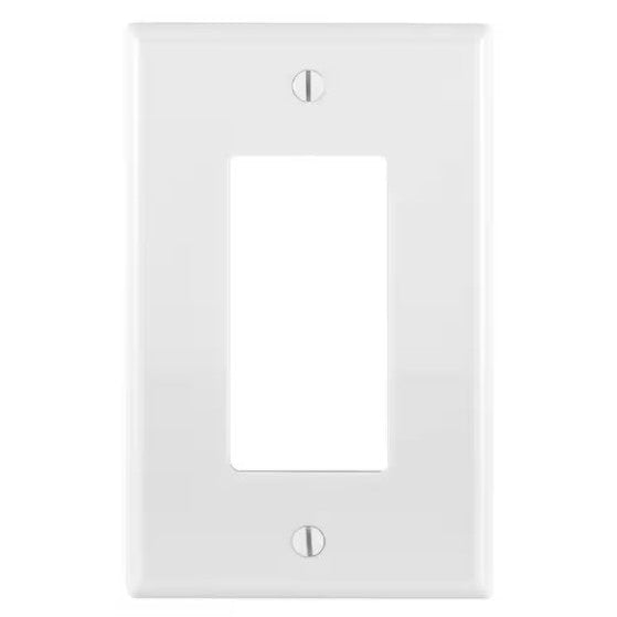 Leviton M52-0PJ26-0WM 1-Gang White Decora/Rocker Nylon Midway/Midsize Wall Plate (10-Pack)