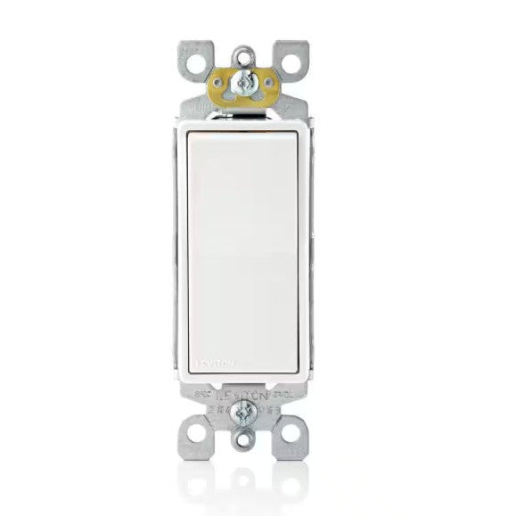 Leviton R72-05601-2WS Decora 15 Amp Single-Pole Switch, White