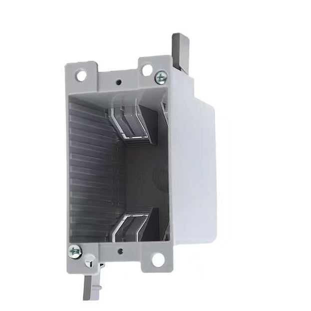 Metallic wall mount bracket on a white background