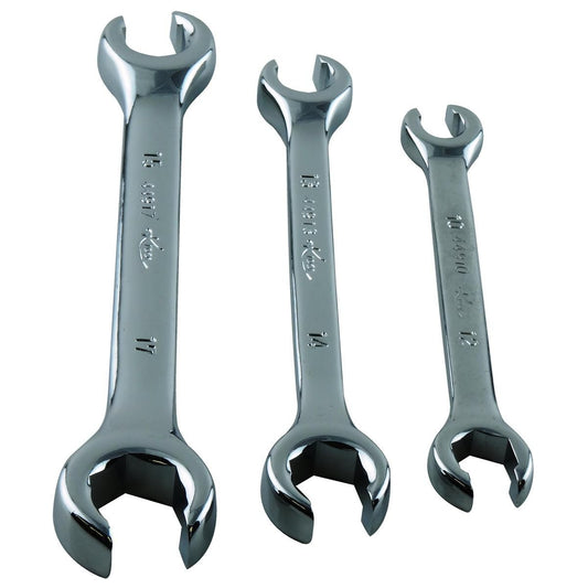 K Tool International KTI44500 Flare Nut Wrench Set Metric (3-Piece)