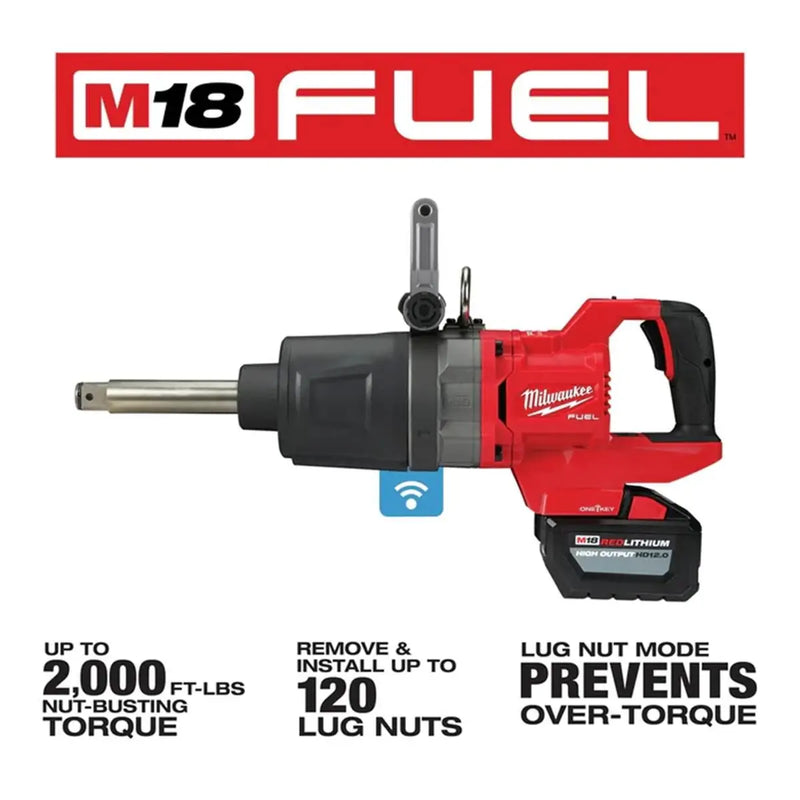 Milwaukee 2869-22HD M18 FUEL 1" D-Handle Ext. Anvil High Torque Impact Wrench w/ ONE-KEY Kit