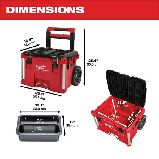 Milwaukee 48-22-8426 PACKOUT 22" Rolling Modular Tool Box