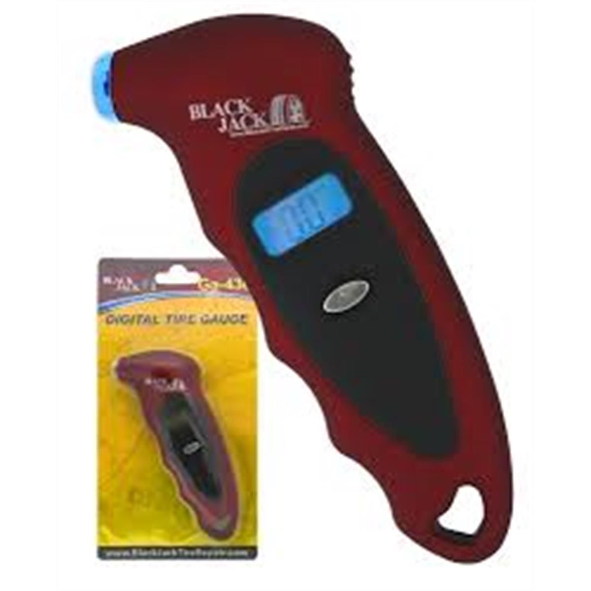 BlackJack Tire Supplies BLJGA-430 Maroon Plastic Digital Tire Gauge with Light