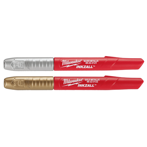 Milwaukee 48-22-3123 INKZALL Silver/Gold Fine Metallic Point Marker (2-Pack)