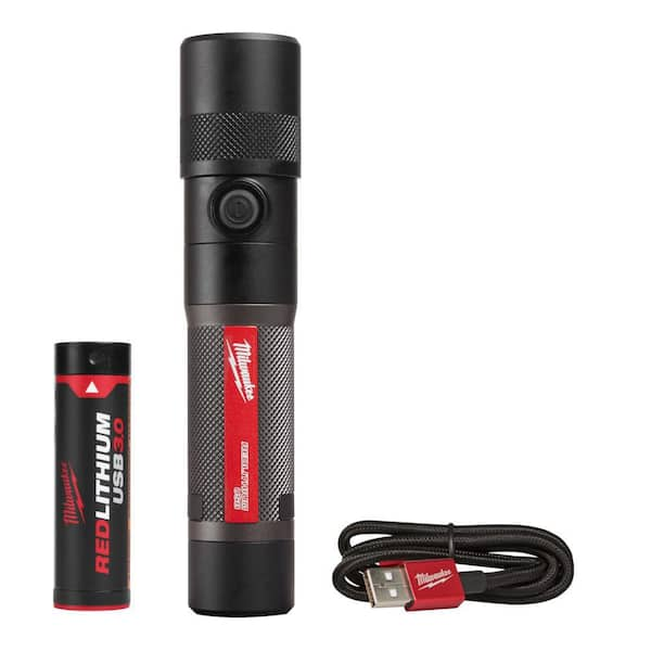 Milwaukee 2161-21 1100 Lumens LED USB Rechargeable Twist Focus Flashlight