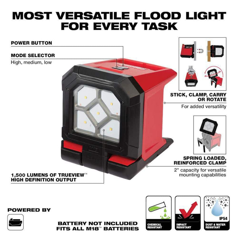 Milwaukee 2365-20 M18 ROVER Mounting Flood Light