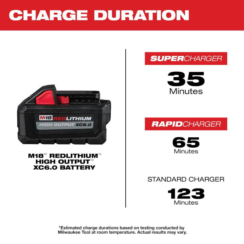 Milwaukee 48-11-1865 M18 REDLITHIUM HIGH OUTPUT XC 6.0Ah Battery Pack