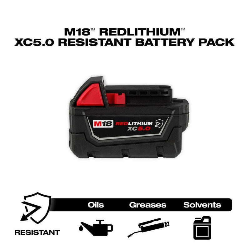 Milwaukee 48-59-1852R M18 REDLITHIUM XC5.0 Resistant Battery Starter Kit