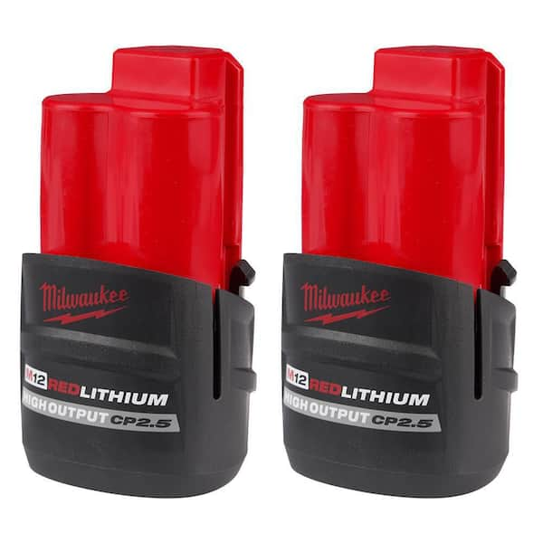 Milwaukee 48-11-2425S M12 REDLITHIUM HIGH OUTPUT CP2.5 Battery Pack (2-Pack)