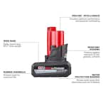 Milwaukee 48-11-2450 M12 12-Volt Lithium-Ion XC High Output 5 Ah Battery (2-Pack)